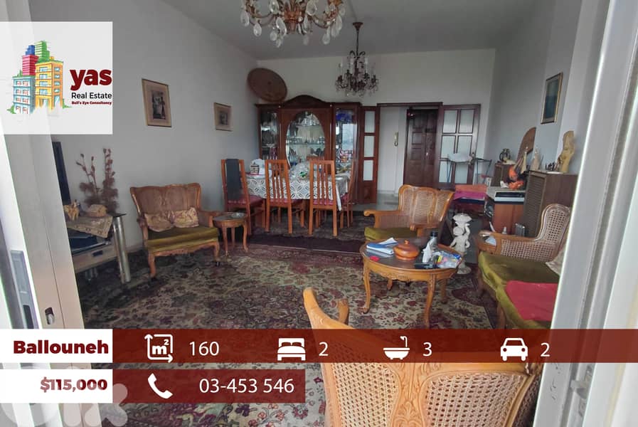 Ballouneh 160m2 | Well Maintained | Open View | CATCH | TO/EN | 0