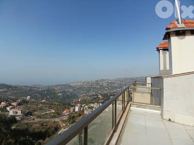 L20316 - Duplex With Panoramic View For Sale in Chwaya, El Metn