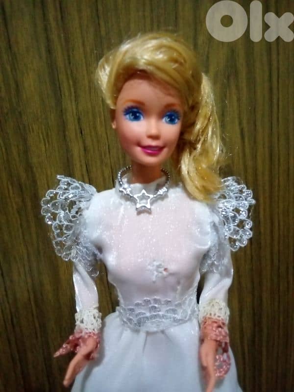 WEDDING PARTY Barbie Mattel1994 bride still good doll+necklace+shoes 2