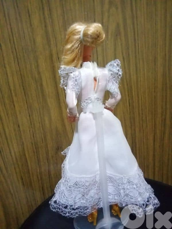 WEDDING PARTY Barbie Mattel1994 bride still good doll+necklace+shoes 3