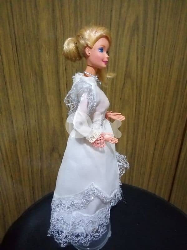 WEDDING PARTY Barbie Mattel1994 bride still good doll+necklace+shoes 5