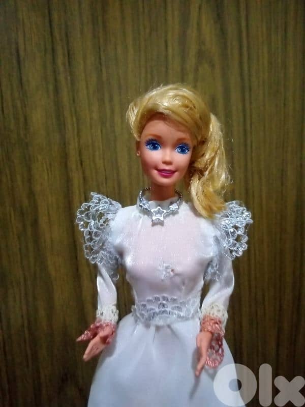 WEDDING PARTY Barbie Mattel1994 bride still good doll+necklace+shoes 6