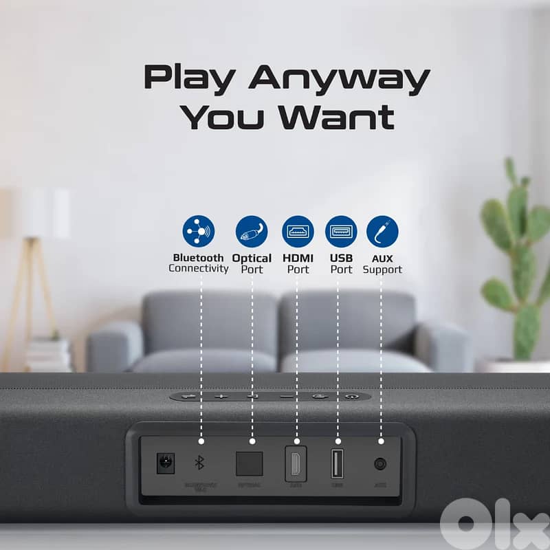 Promate CastBar-60 - 60W Ultra-Slim SoundBar with Built-in Subwoofer 1