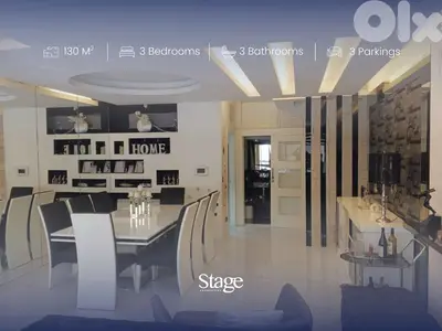 Furnished | Biaqout | Partial Sea & Mountain View, بياقوت