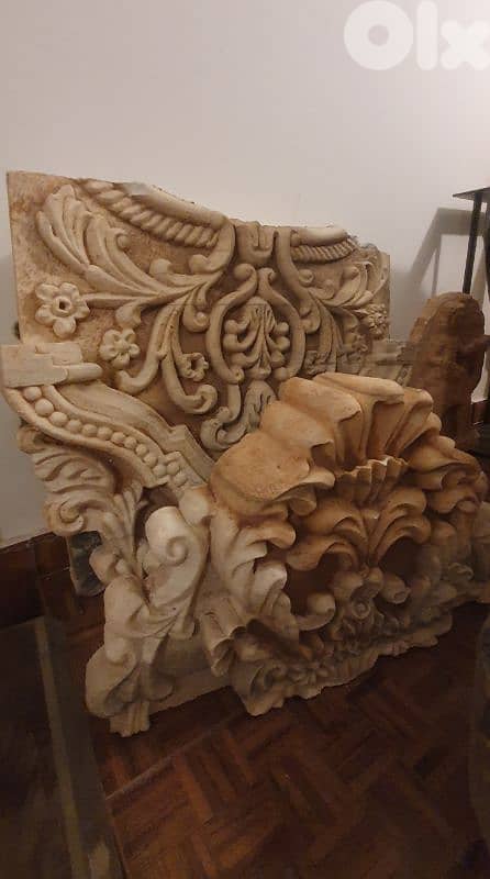 Monumental Antique Hand-Carved Architectural Stone Panels 0
