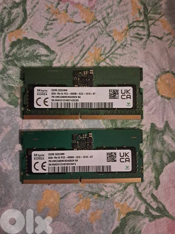 Laptop DDR5 Ram 8GB×2 (16GB) 0