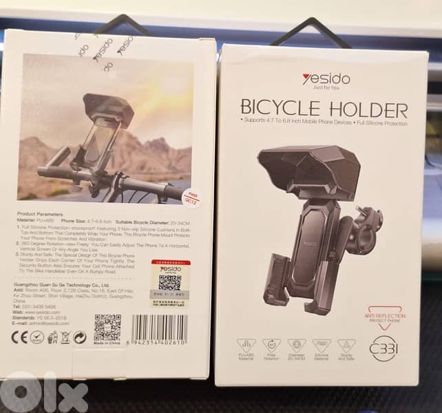 YESIDO BICYCLE HOLDER ANTI REFLECTION PROTECT PHONE C331 0
