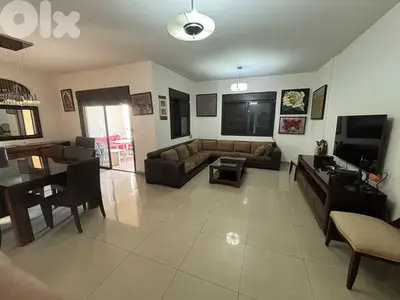 Fully Furnished Apartment With Open View in Zalka For Rent