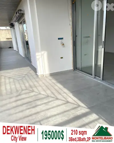 210 sqm Apartment For Sale in Dekweneh دكوانة with City View