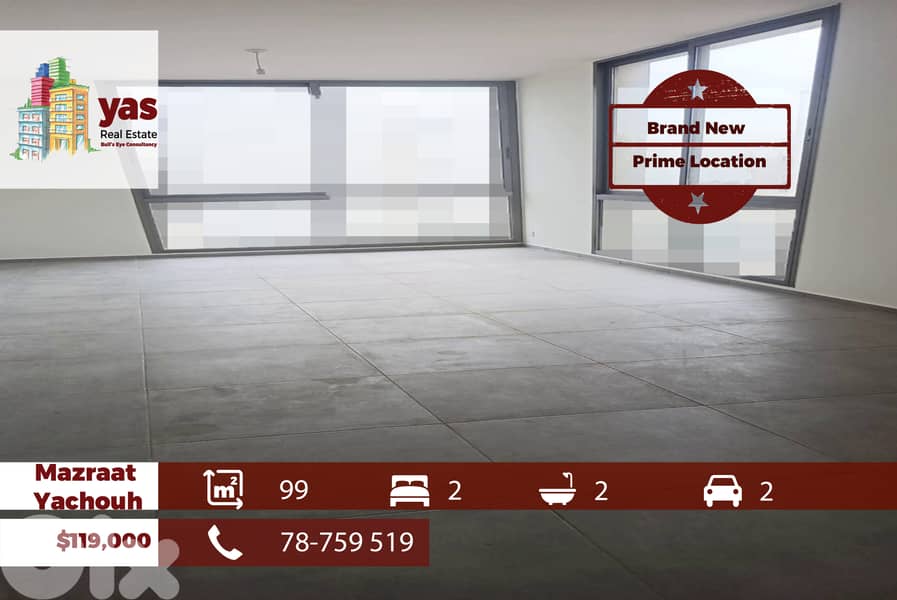 Mazraat Yachouh 99m2 | Cozy FLat | Brand New |  VIew | Catch | PM 0