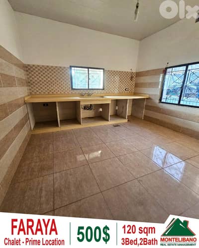 120 sqm Chalet For Rent in Faraya فاريا