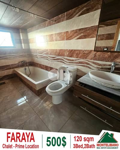 120 sqm Chalet For Rent in Faraya فاريا