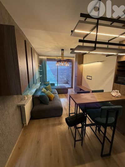 LUX furnished 65m2 Chalet+terrace+pool+view 4rent in Fakra - فقرا