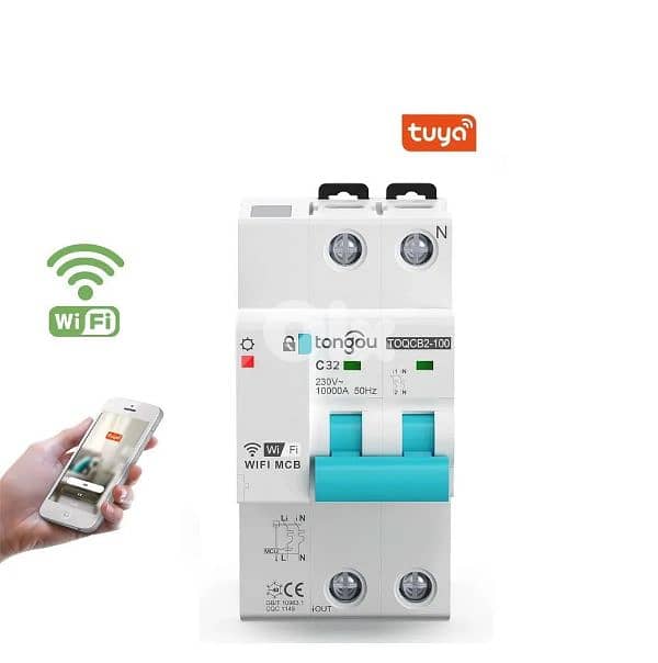 Tongou Tuya WiFi Smart Circuit Breaker 2P 1