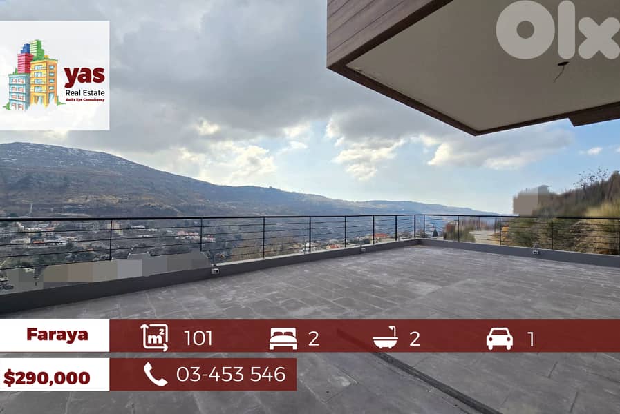 Faraya 101m2 | 135m2 Terrace | Astonishing View | High End | DA | 0