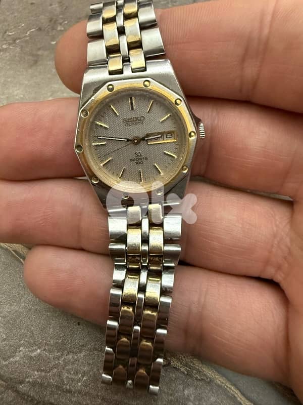 Vintage Seiko "Royal Oak" SQ Sports 100 watch 2