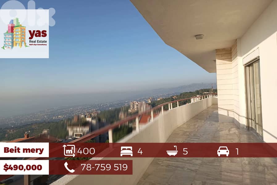Beit Mery 400m2 | Unlockable View | Generous Dimensions | Luxury | OH 0
