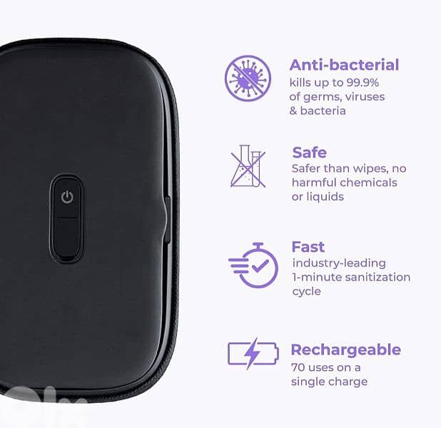 HoMedics UV Phone Sanitiser Kills 99.9% Bacteria Viruses original 2