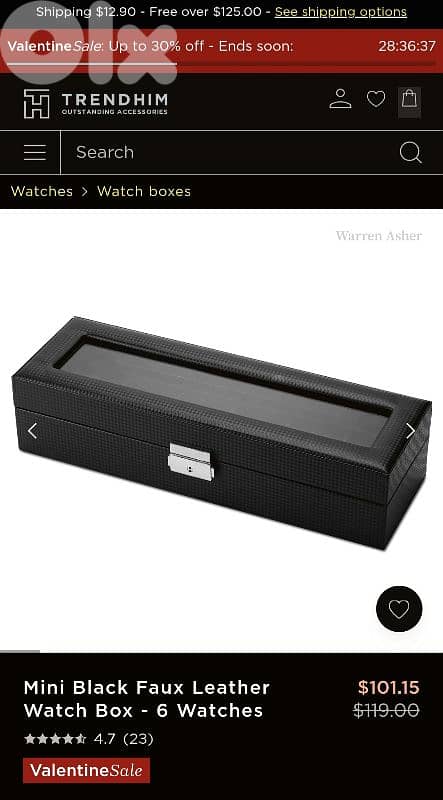 Orioles Watch BoxMini Black Faux Leather/ 4$ delivery 16