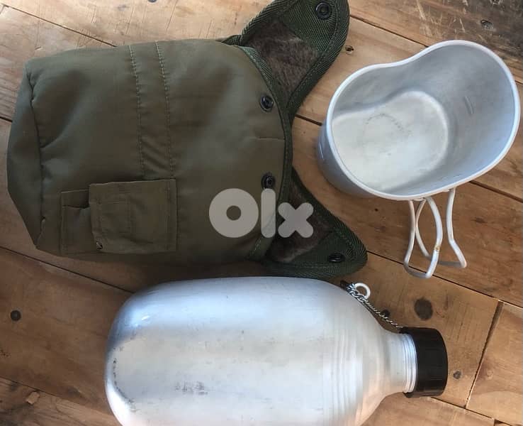Military Water Bottle with Cup & Cover | Camping & Outdoor 0