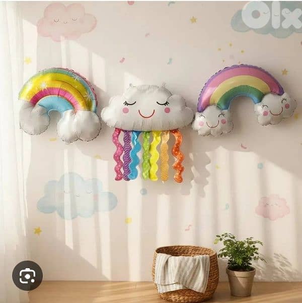 colorful rainbow birthday decoration 2