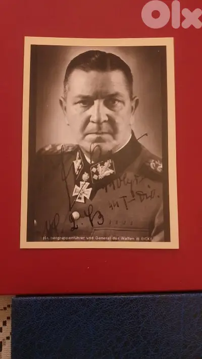 Germany Reich Nazi Theodor Eicke reproduction card