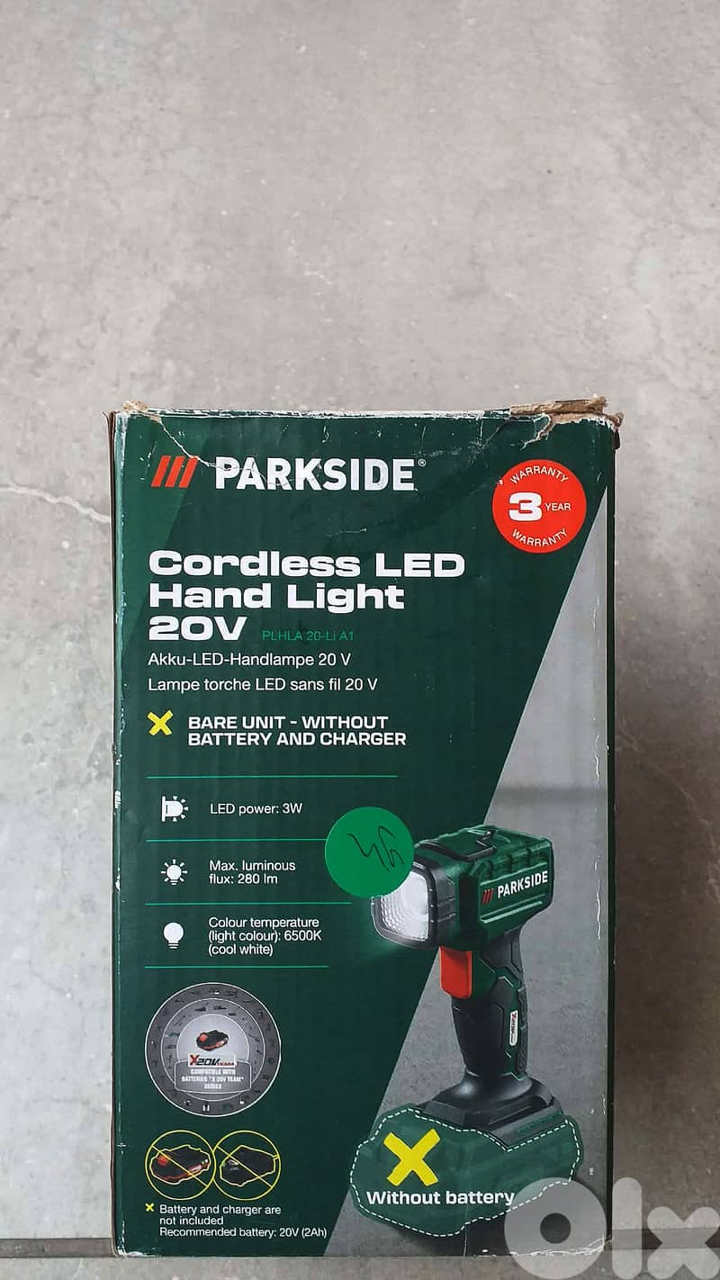 NEW Torch / Emergency Light for camping Hiking outdoors works on X20v 0