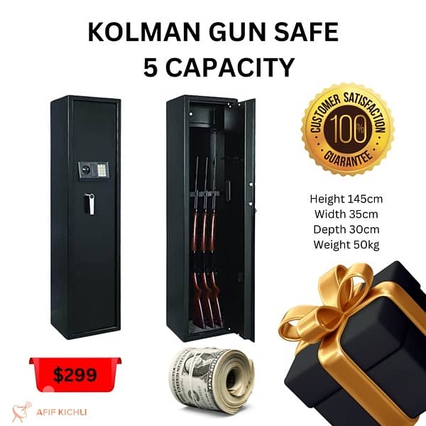 Kolman Gun Safe Box 5,10 & 18 Capacity New 1