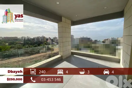 Dbayeh 240m2 | Terrace | Duplex | Open View | Calm Area | PAN