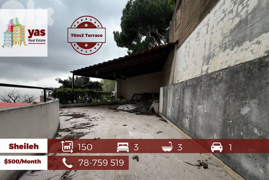Sheileh 150m2 | 70m2 Terrace | Well Maintained | Rent | KS | 0