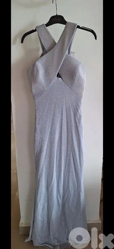silver glitter dress (bow on the back)
