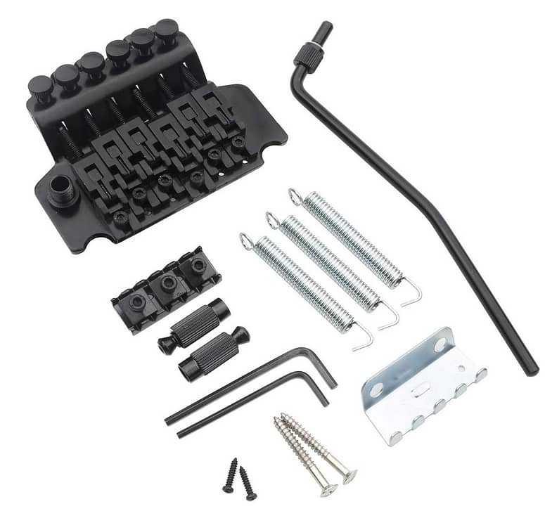 Black Electric Guitar Tremolo Bridge Strat Locking Floyd Rose 0