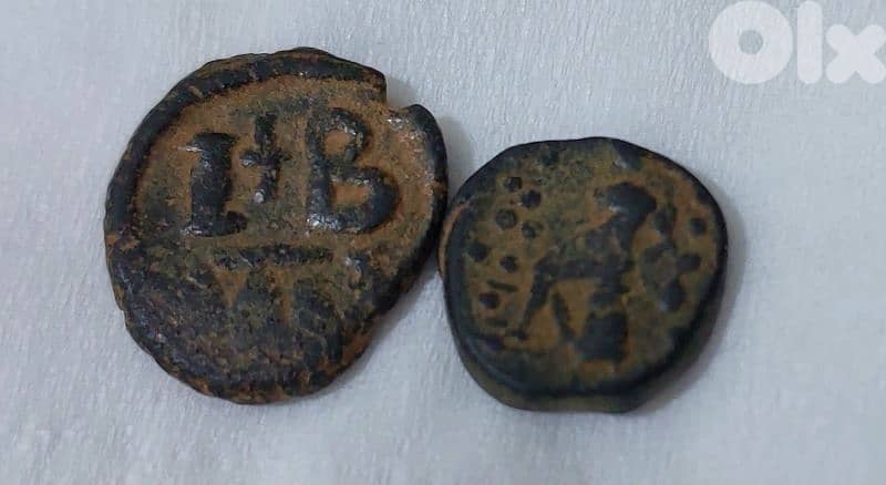 Ancient Eygpt  Ptolmaic set of Two Coins Cleopatra 4 around 10 BC 0
