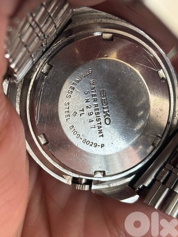Vintage 1975 Seiko 6109-8029 Automatic — Rare Arabic/English Day 1
