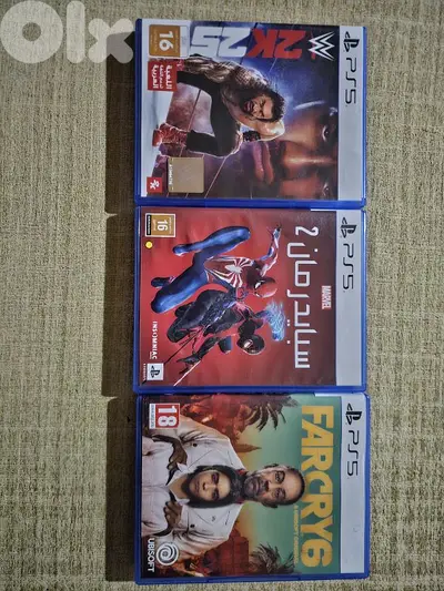 WWE2K25, SPIDERMAN 2, FARCRY 6 WWE2K25, SPIDERMAN 2, FARCRY 6