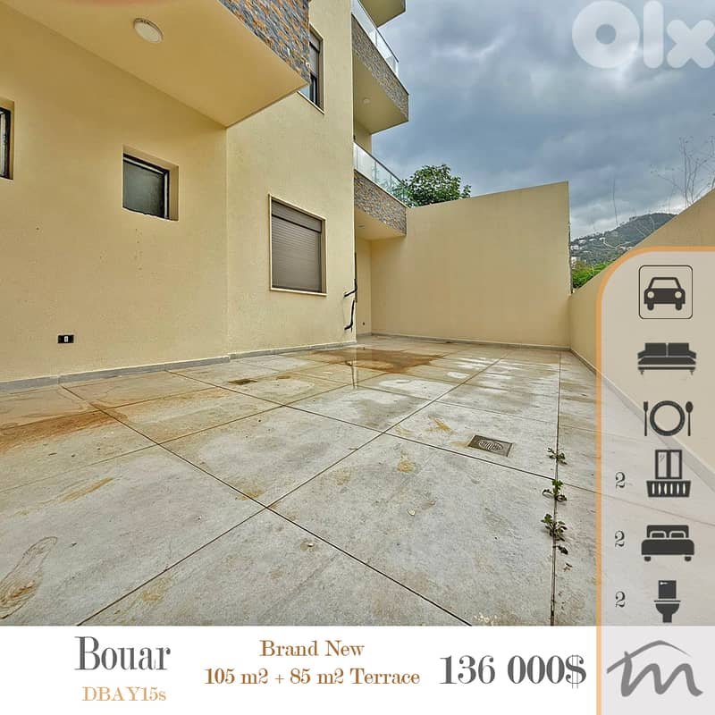 Bouar | Brand New 2 Bedrooms Apartment + 85m² Terrace | Prime Location 0