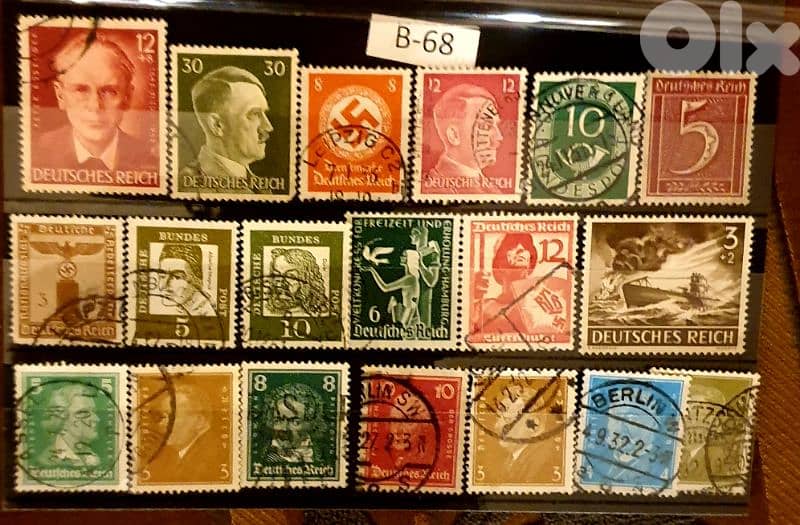 Germany Reich Nazi 19 stamps lot # B-68 0