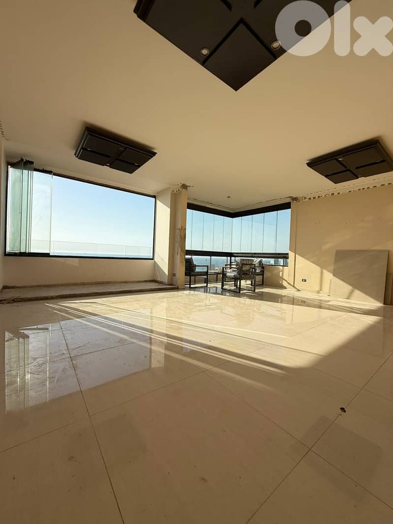 OPEN SEA VIEW FURNISHED APARTMENT IN JAL EL DIB 3 BEDS, (JD-174) S. J 0