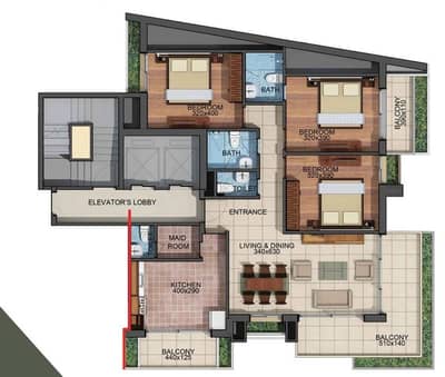 Apartment Under Construction in  Ras El Nabehشقة قيد الإنشاء
