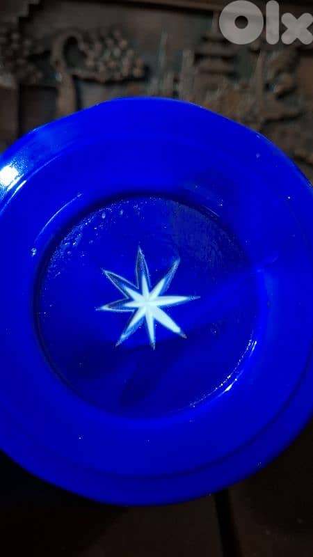 Imperial Bohemian Cobalt High-Enamel Overlay Vase 5