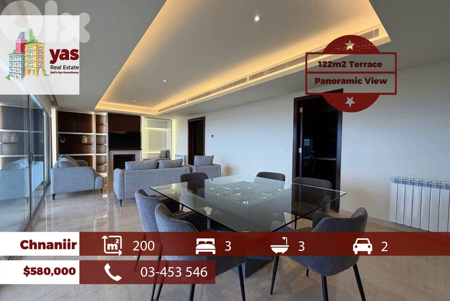 Chnaniir 200m2 | 122m2 Terrace | Panoramic View | Classic Area | EH 0