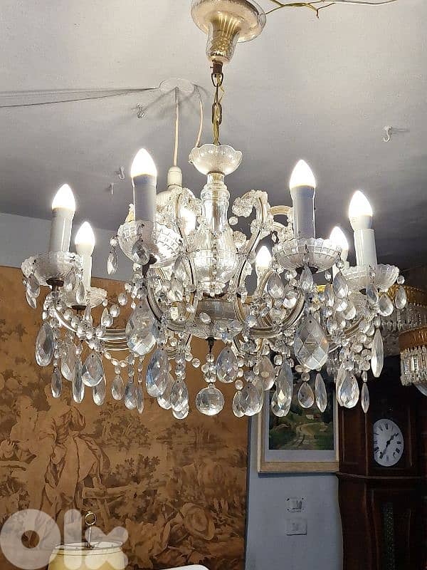 antique czech original crystal chandelier 4