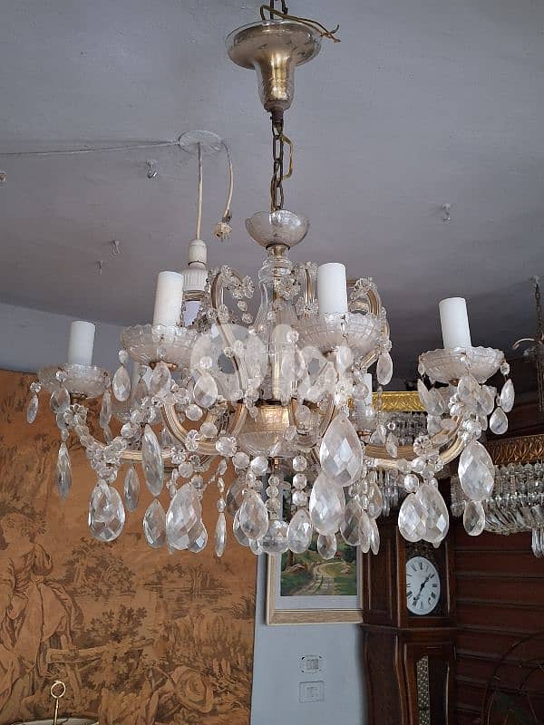 antique czech original crystal chandelier 9