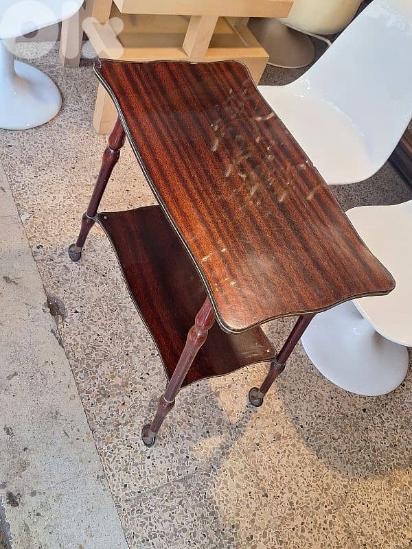 antique english trolley bar cart 2