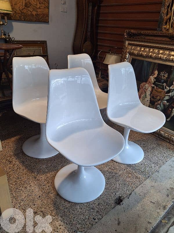 4 vintage original fiber chairs 0