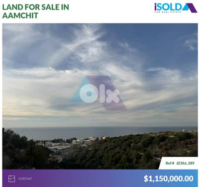 3543m2 Prime Land 4Sale+sea view In Amchit Facing The Main Road -عمشيت 3543m2 Prime Land 4Sale+sea view In Amchit Facing The Main Road -عمشيت