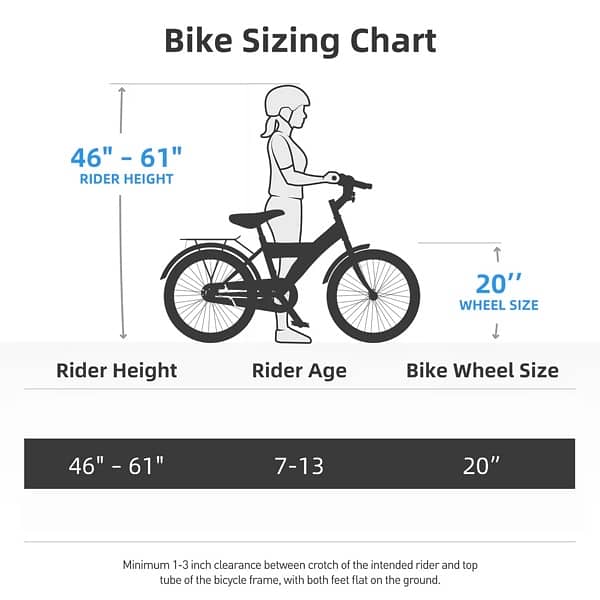 Hiland Sentry+ 20” Kids Mountain Bike – White 11
