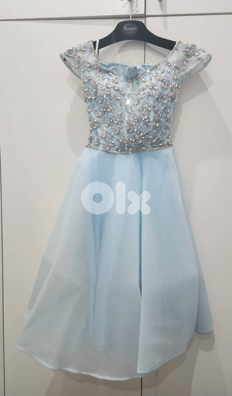 blue dress with strass 0