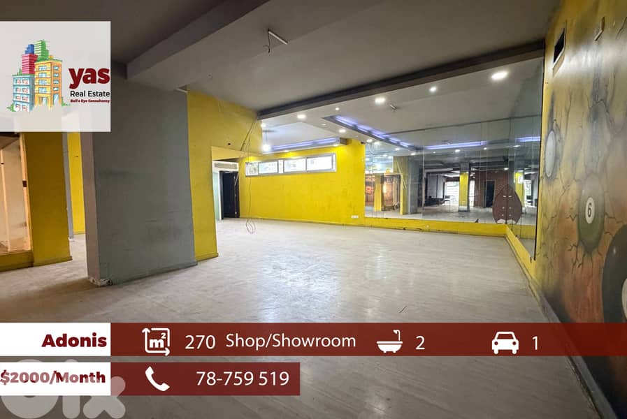 Adonis 270m2 | Showroom | Rent | Prime Location | Multipurpose | EH/RH 0