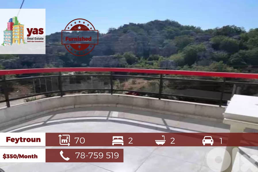 Feytroun 70m2 | Furnished Apartment | Mint Condition | Rent | JO | 0